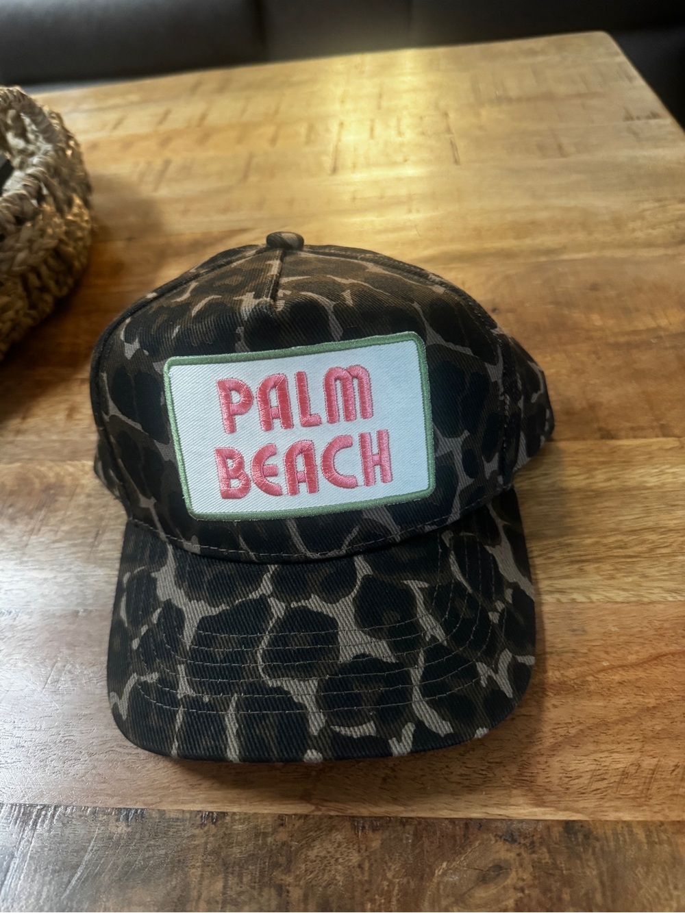 Kenz Kustomz Palm Beach Patch Leopard Print Baseball Cap